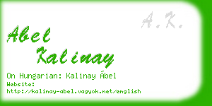 abel kalinay business card